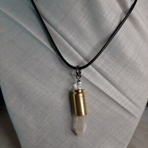 Gold and Black Pendant Necklace